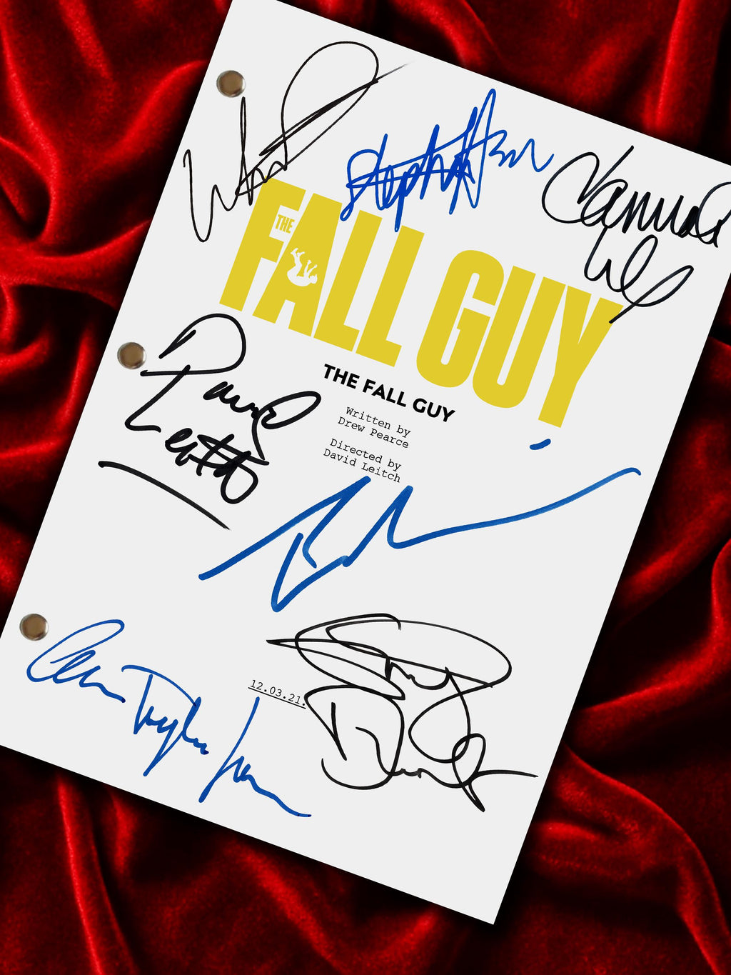 The Fall Guy Signed Movie Script Reproduction Framed Screenplay