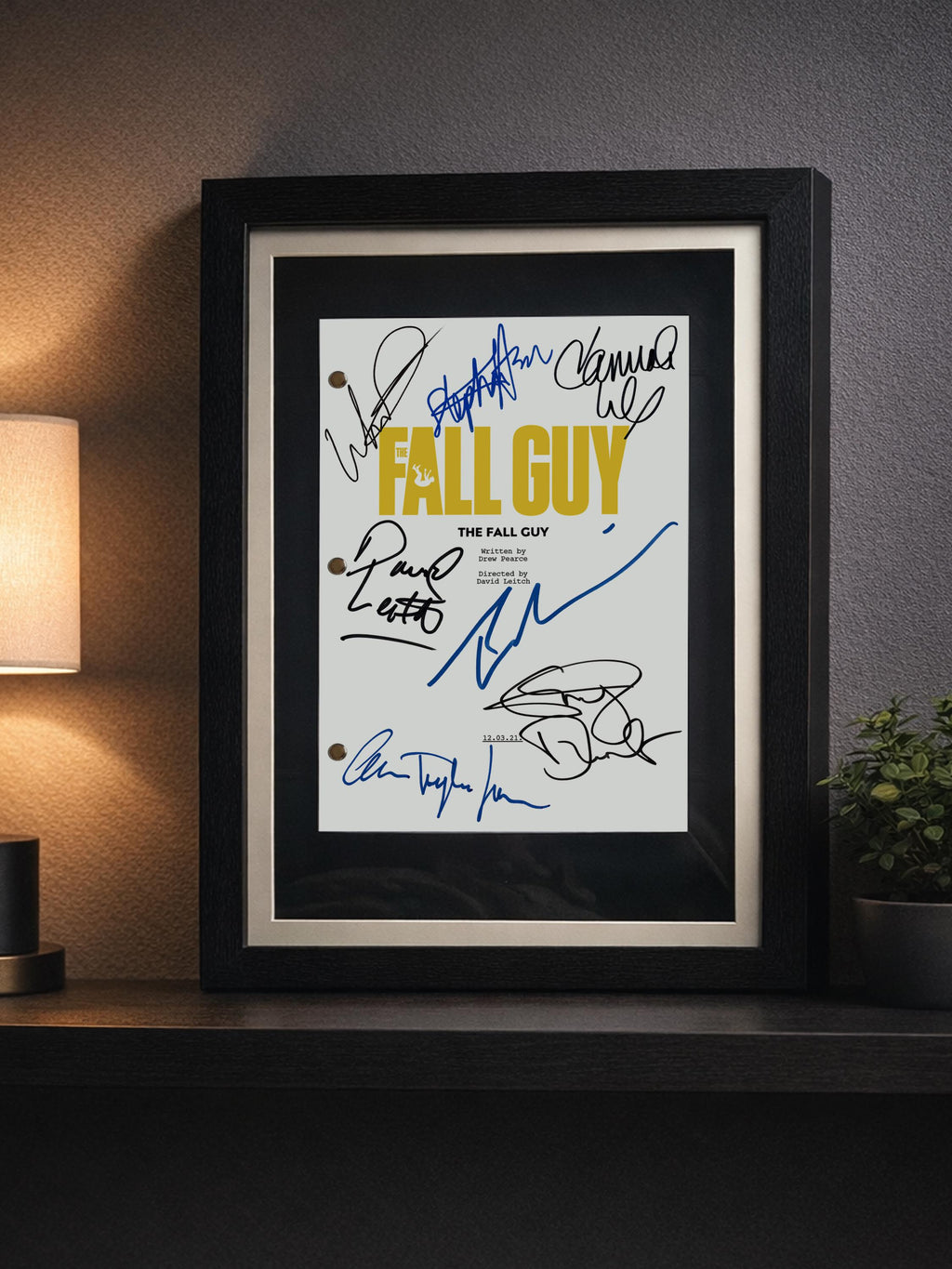 The Fall Guy Signed Movie Script Reproduction Framed Screenplay