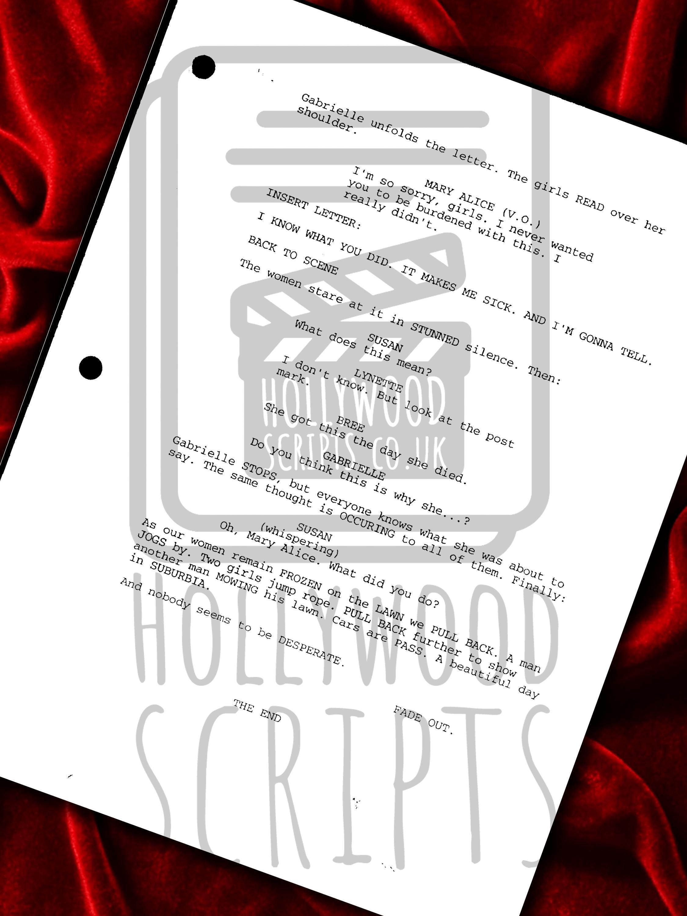 Desperate Housewives, Signed Movie Script, Full Screenplay Reproduction + Cast Autographs