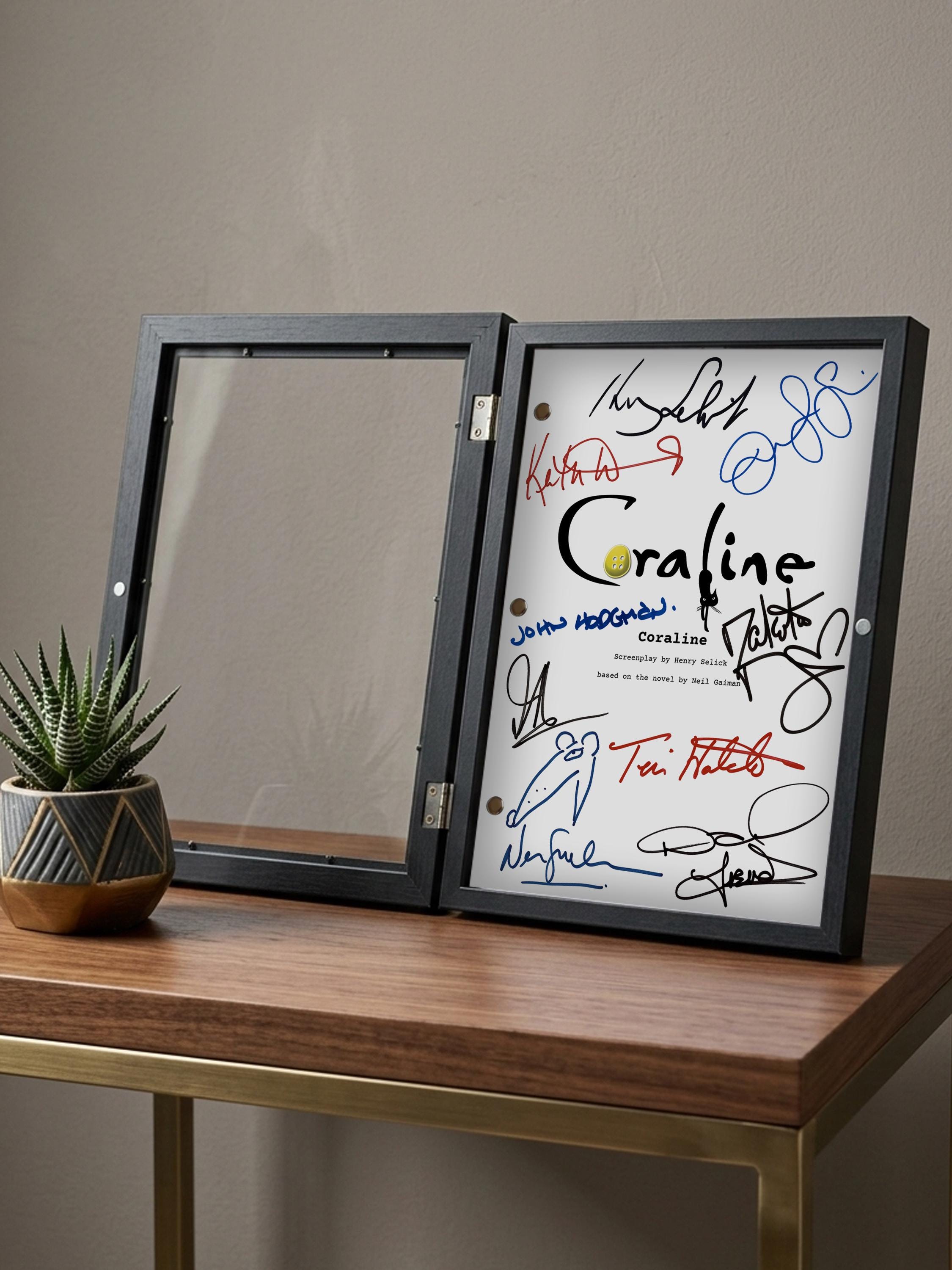 Coraline, Signed Movie Script, Full Screenplay Reproduction + Cast Autographs