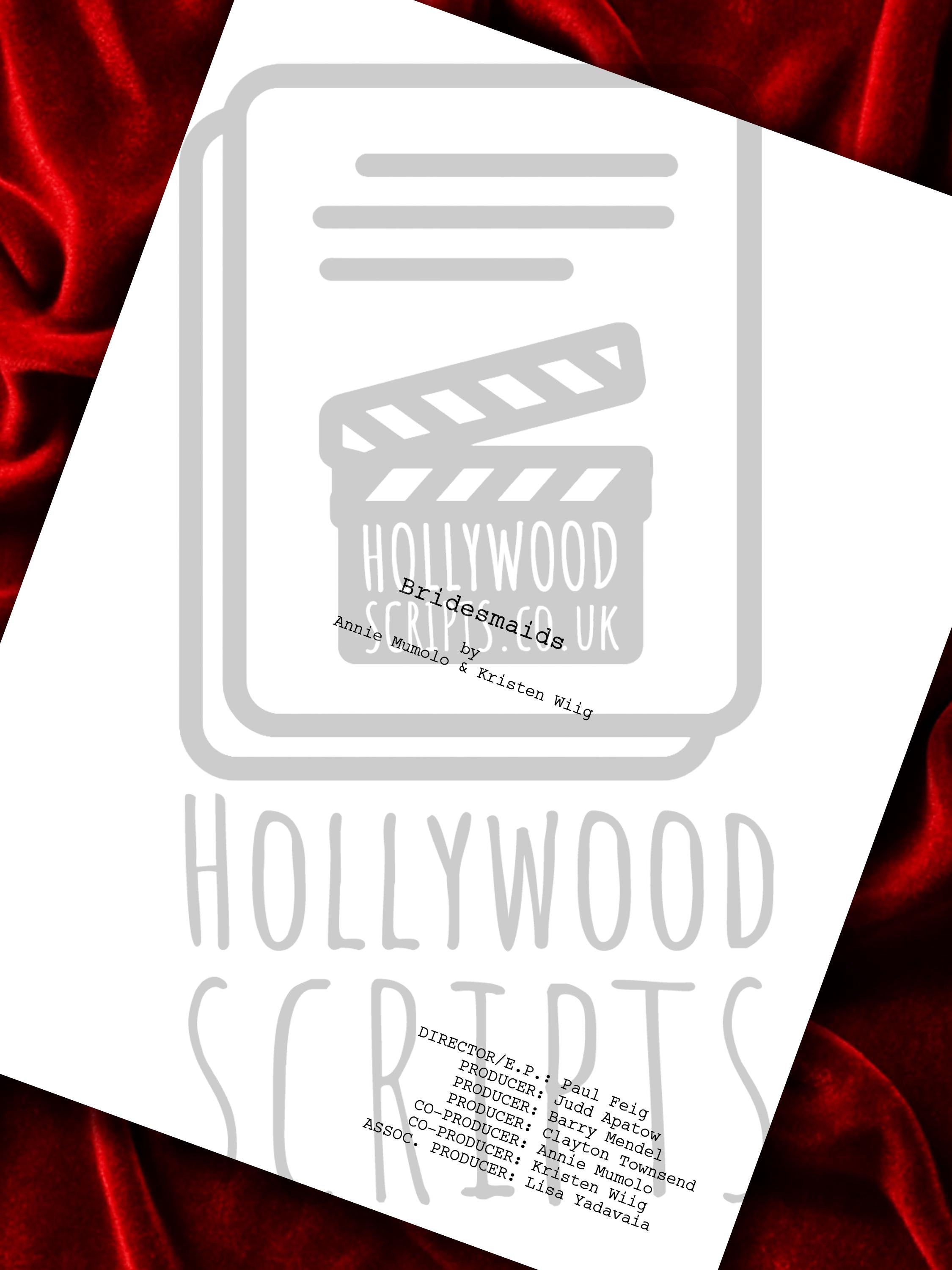 Bridesmaids, Signed Movie Script, Screenplay Reproduction