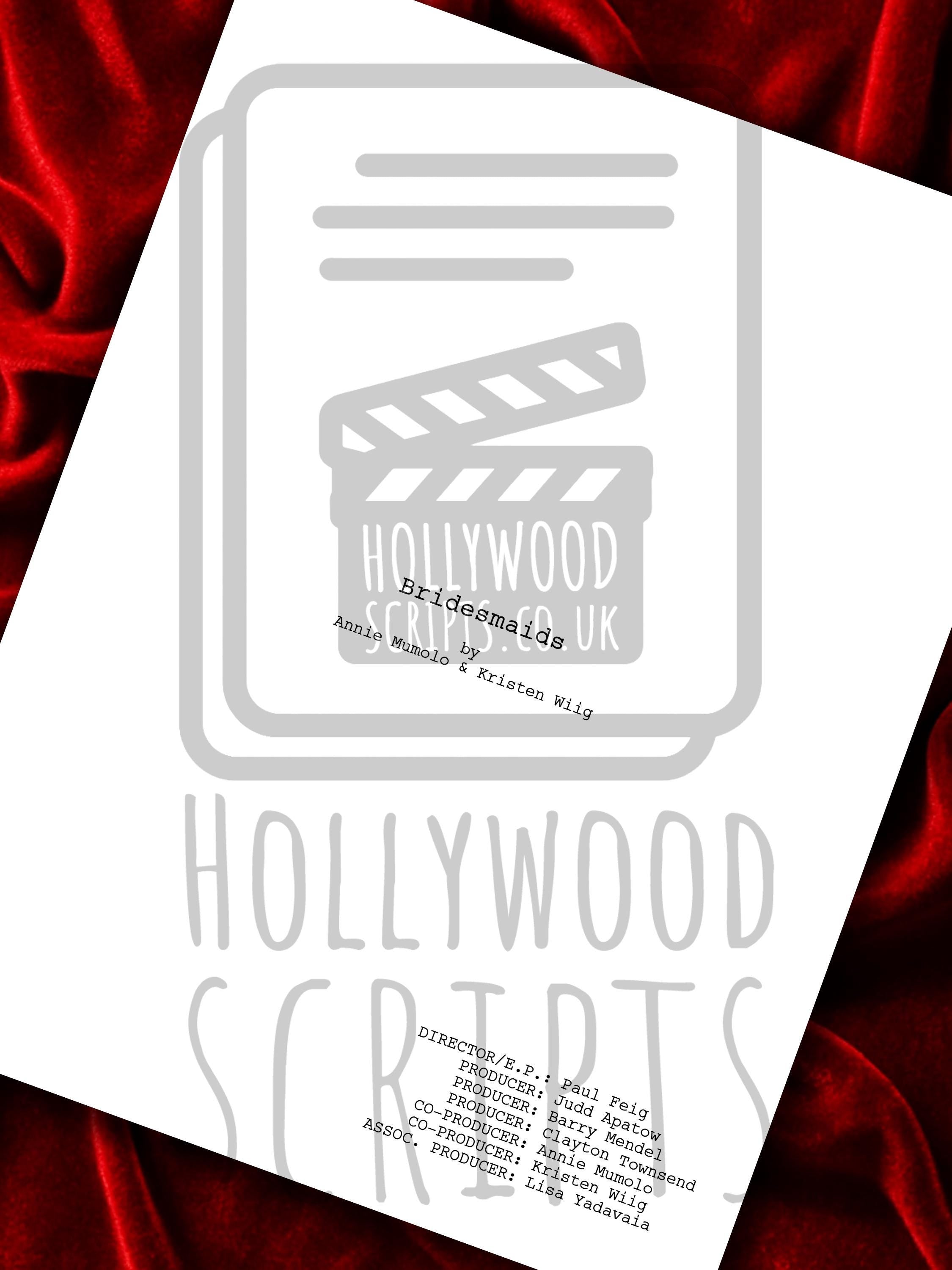 Bridesmaids Signed Movie Script, Framed Screenplay Reproduction