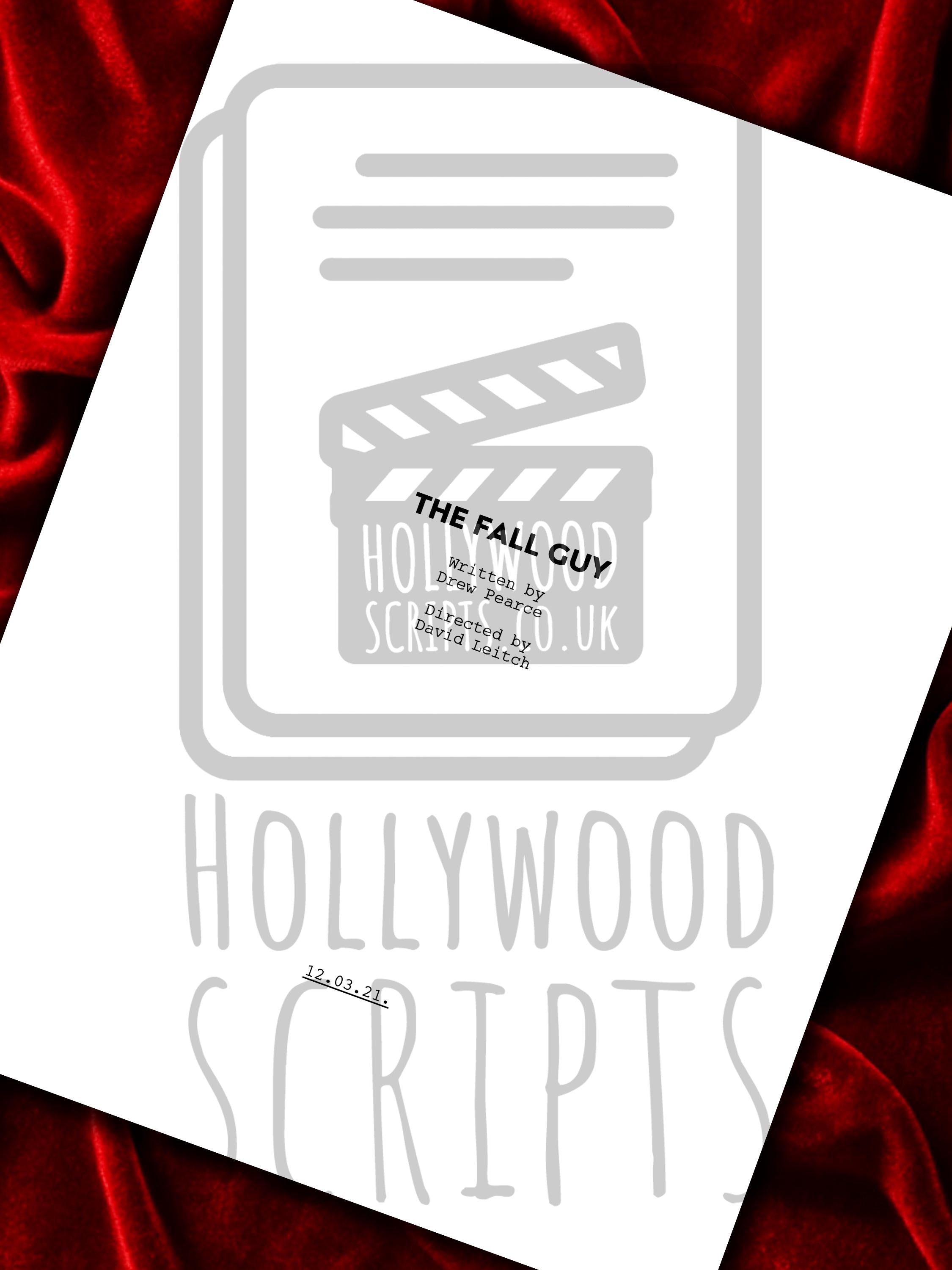 The Fall Guy Signed Movie Script Reproduction Framed Screenplay