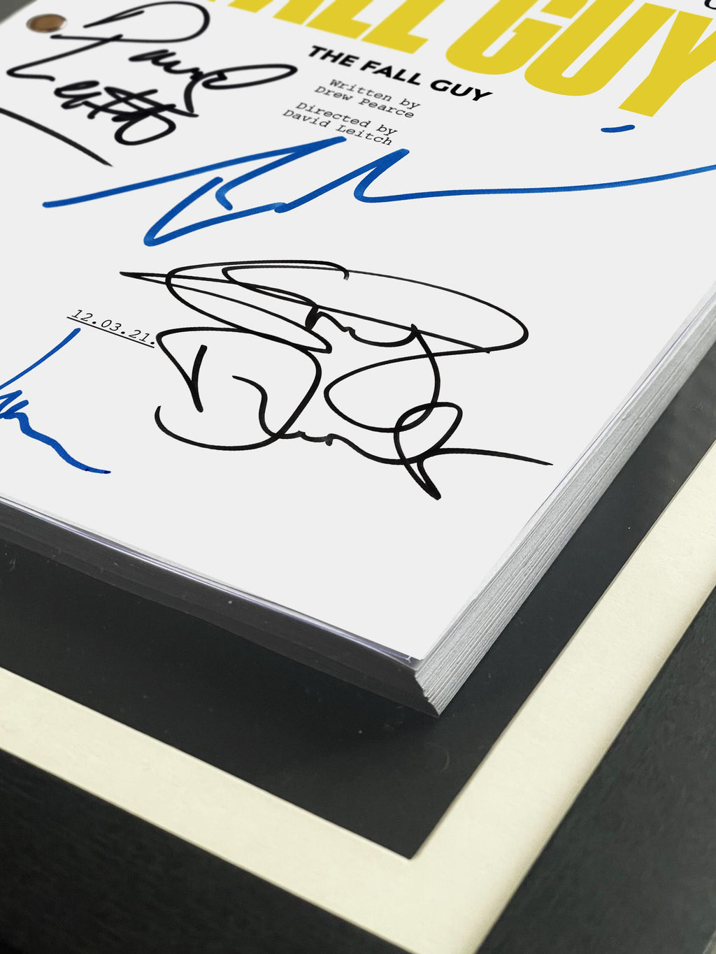 The Fall Guy Signed Movie Script Reproduction Framed Screenplay