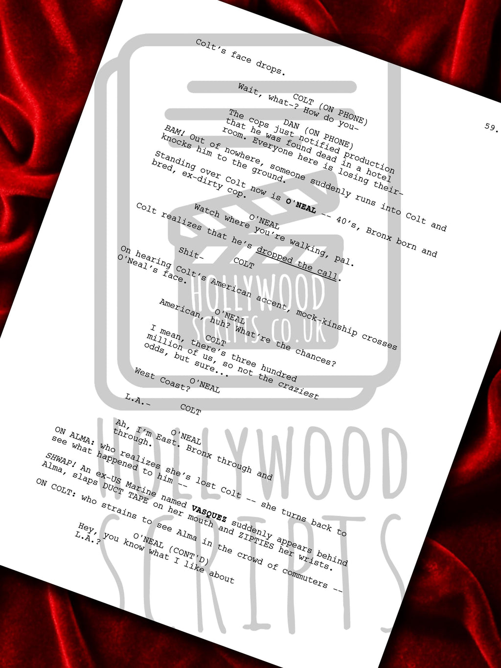 The Fall Guy Signed Movie Script Reproduction Screenplay