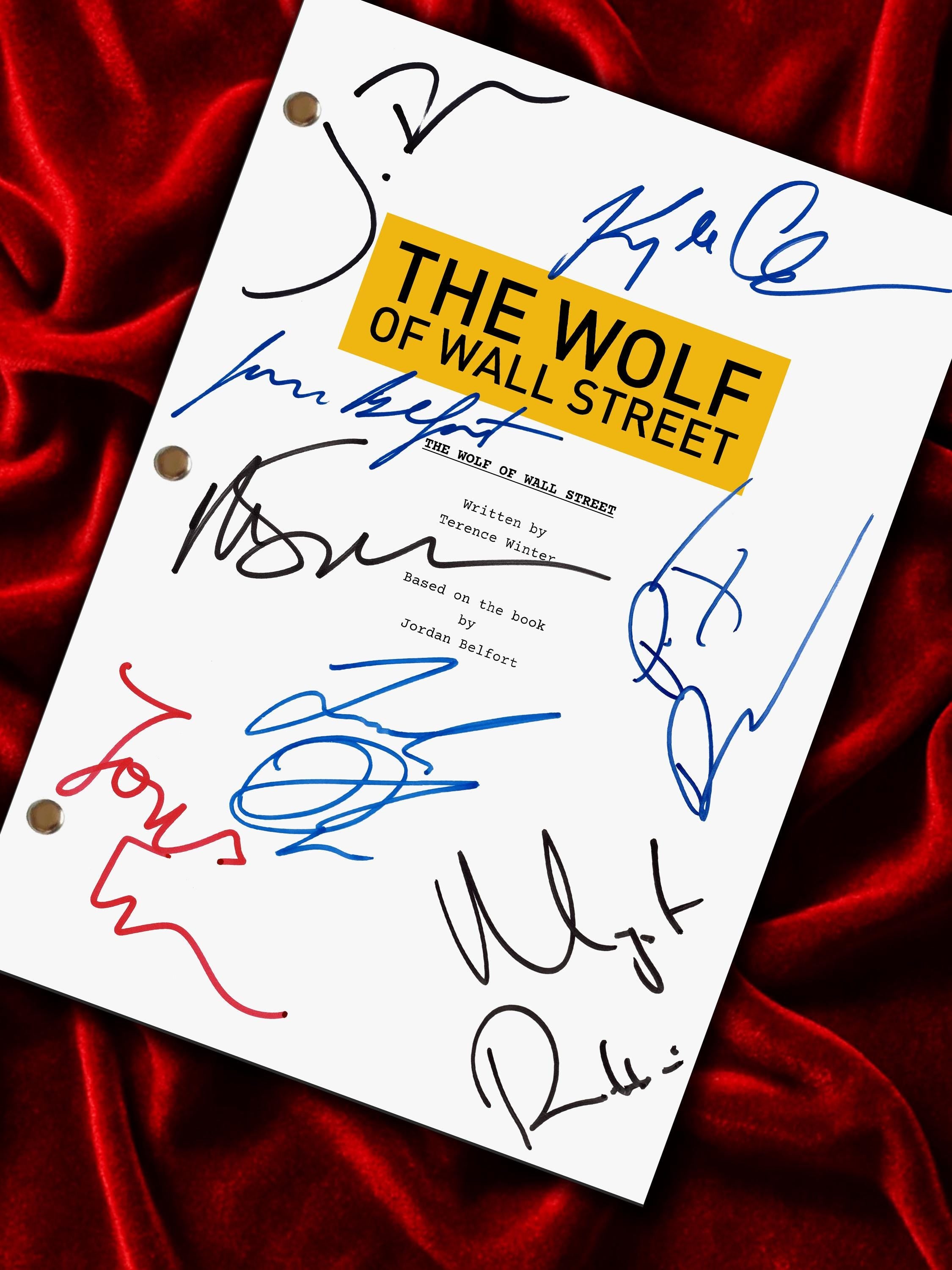 The Wolf Of Wall Street, Signed Movie Script & Cast Autographs Reproduction Full Screenplay