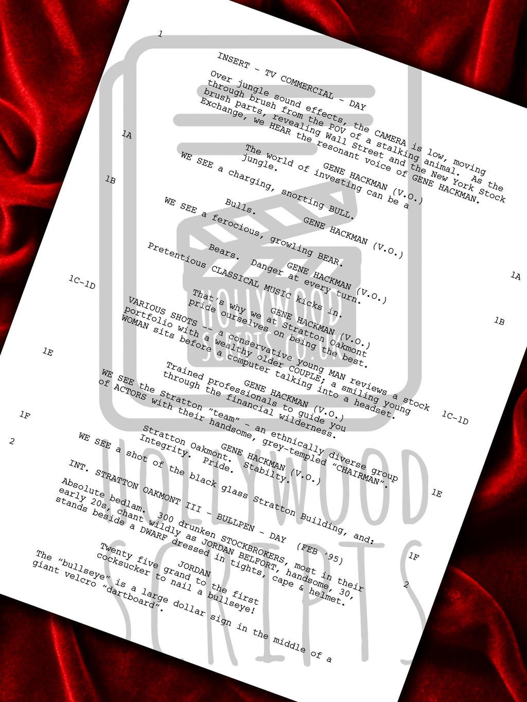 The Wolf Of Wall Street, Signed Movie Script & Cast Autographs Reproduction Full Screenplay