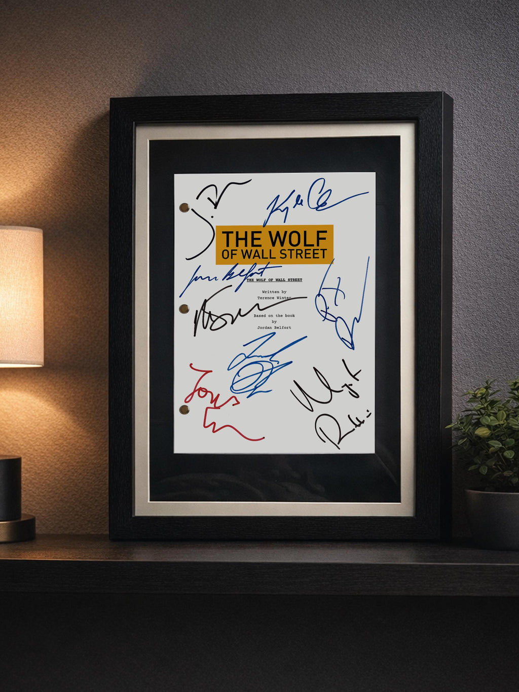 The Wolf of Wall Street Signed Movie Script Reproduction Framed Screenplay