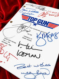 TOP GUN Signed Movie Script, Framed 1986 Full Screenplay Reproduction