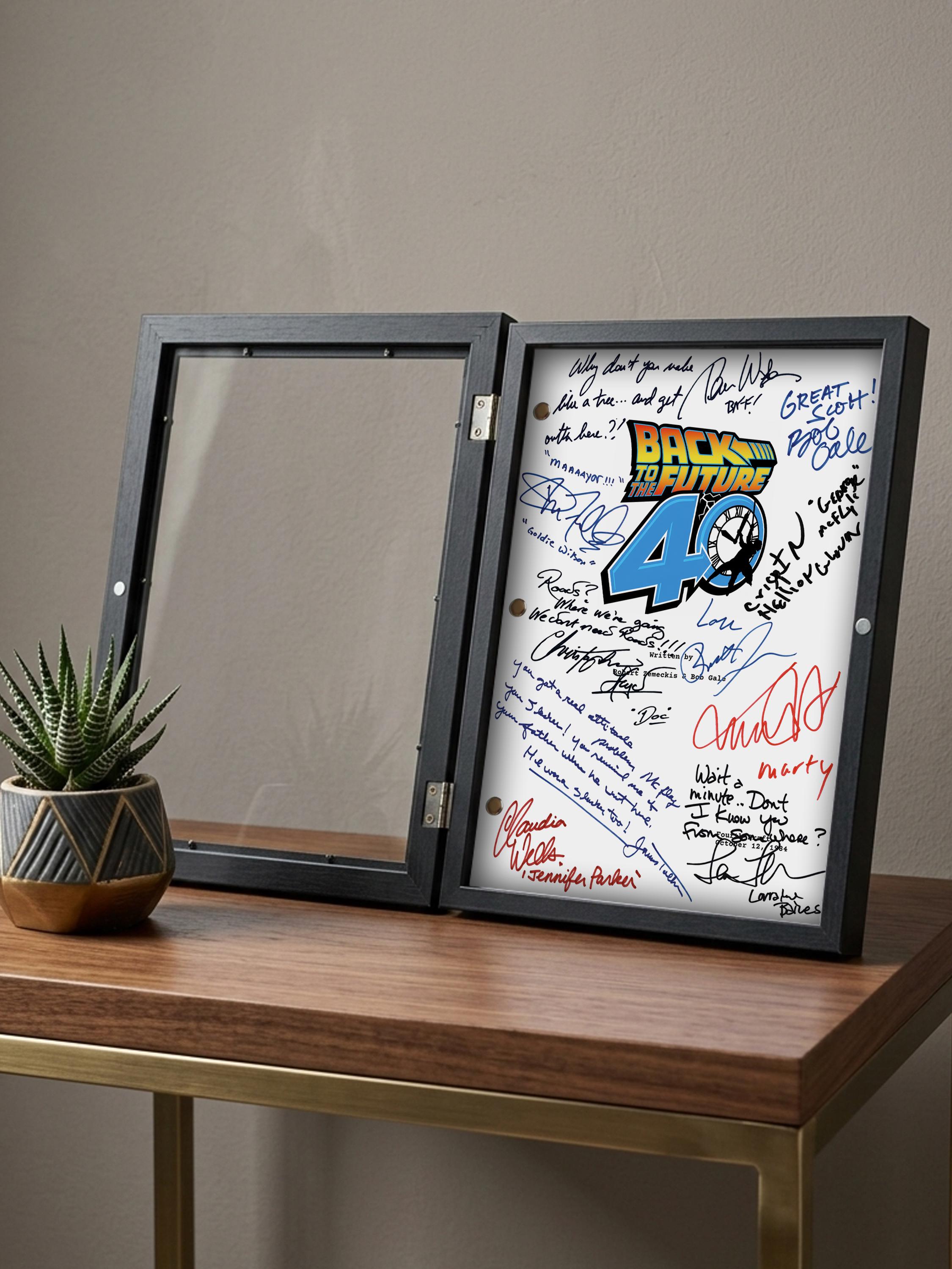 Back To The Future, Signed Movie Script, 40th Anniversary Reproduction