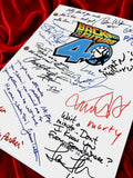 Back To The Future, Signed Movie Script, 40th Anniversary Reproduction