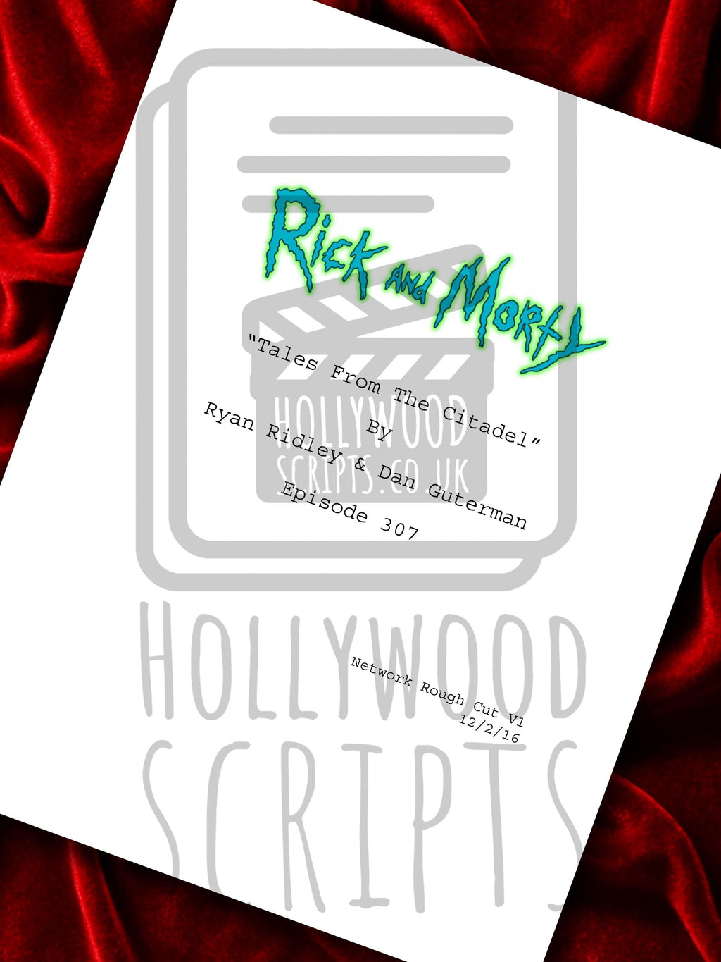 RICK and MORTY Signed TV Script Framed Reproduction