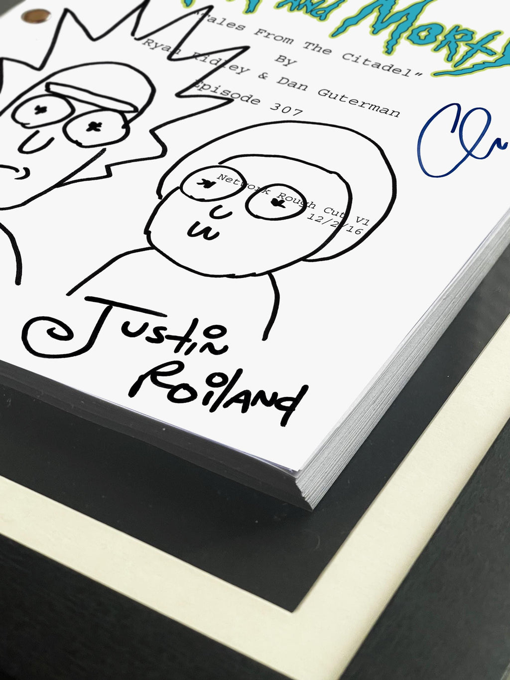 RICK and MORTY Signed TV Script Framed Reproduction