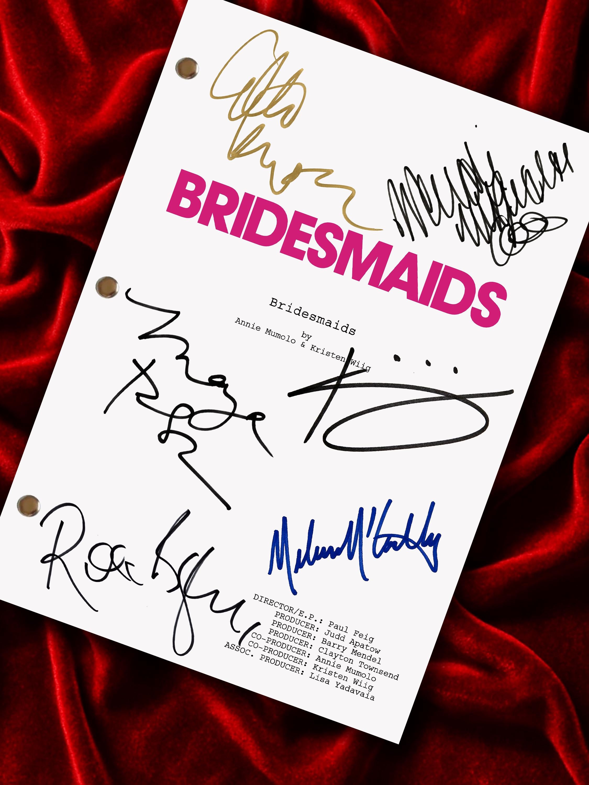 Bridesmaids Signed Movie Script, Framed Screenplay Reproduction