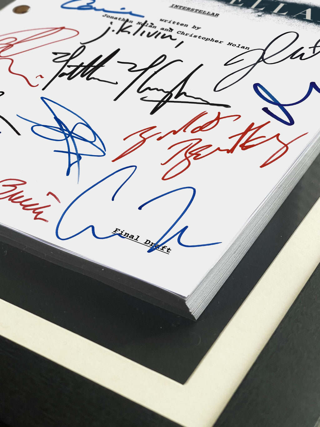 INTERSTELLAR Movie Script, Signed Screenplay Reproduction