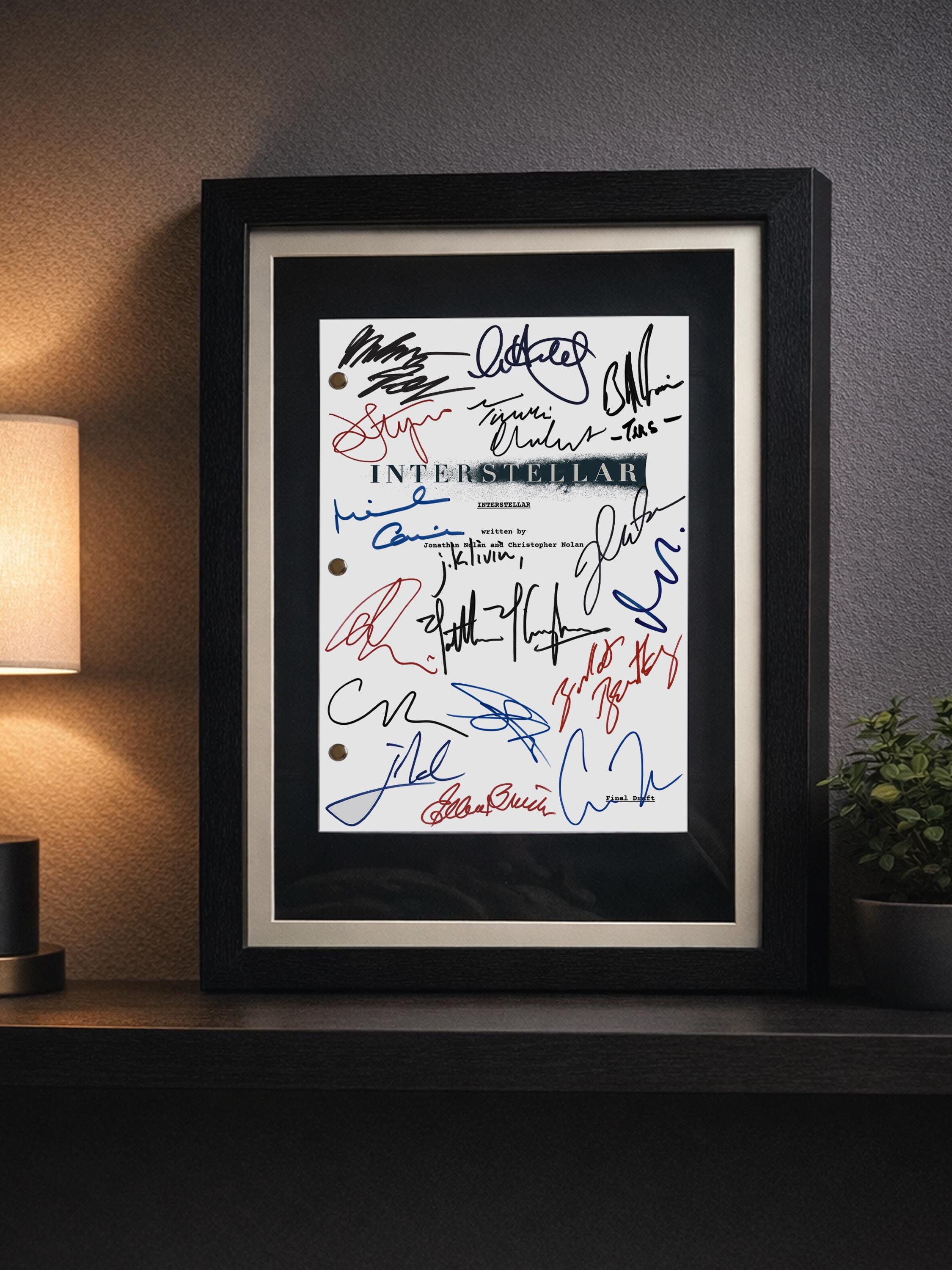 INTERSTELLAR Movie Script, Signed Screenplay Reproduction