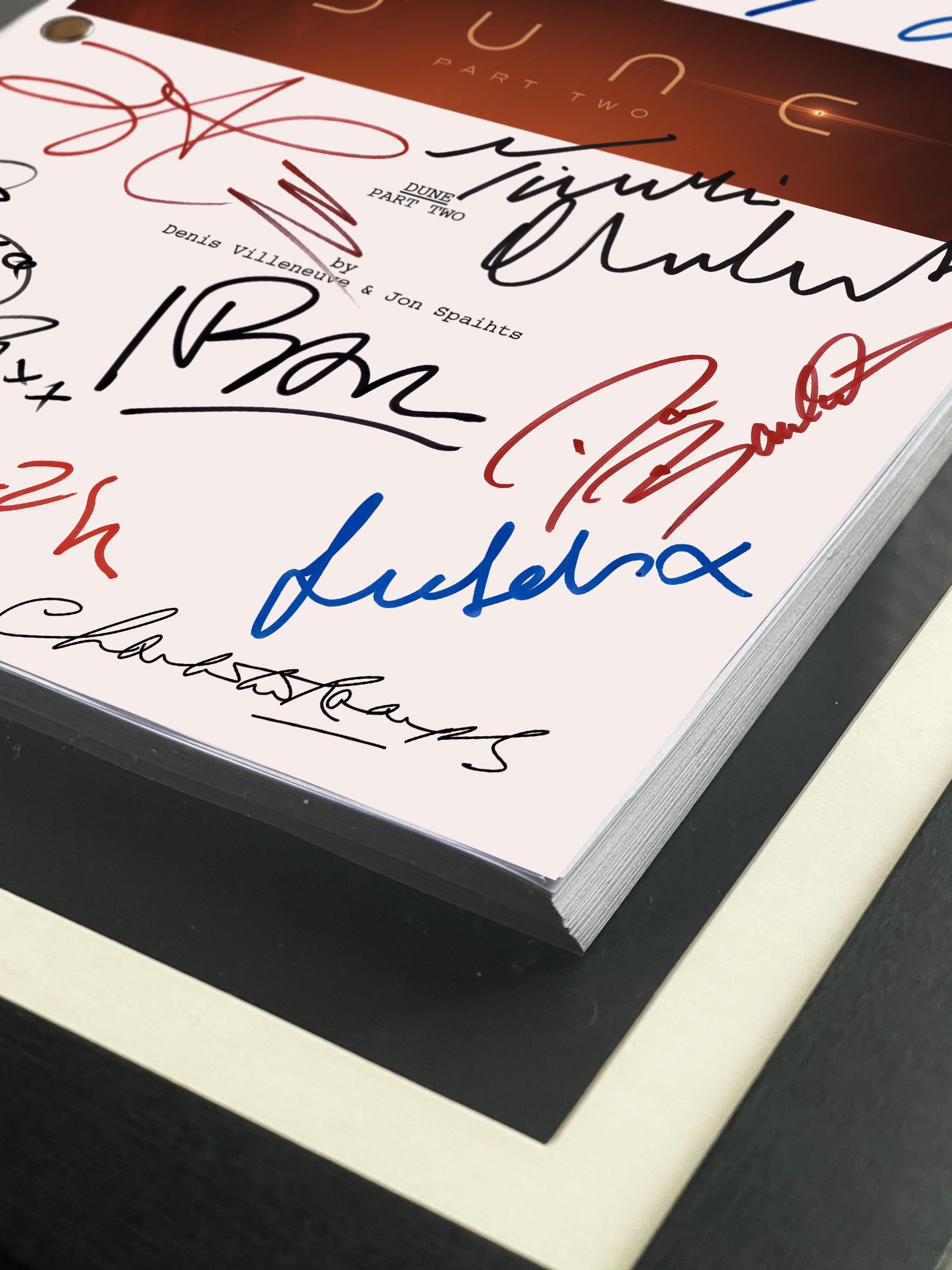 DUNE: Part Two Movie Script, Signed Screenplay Reproduction