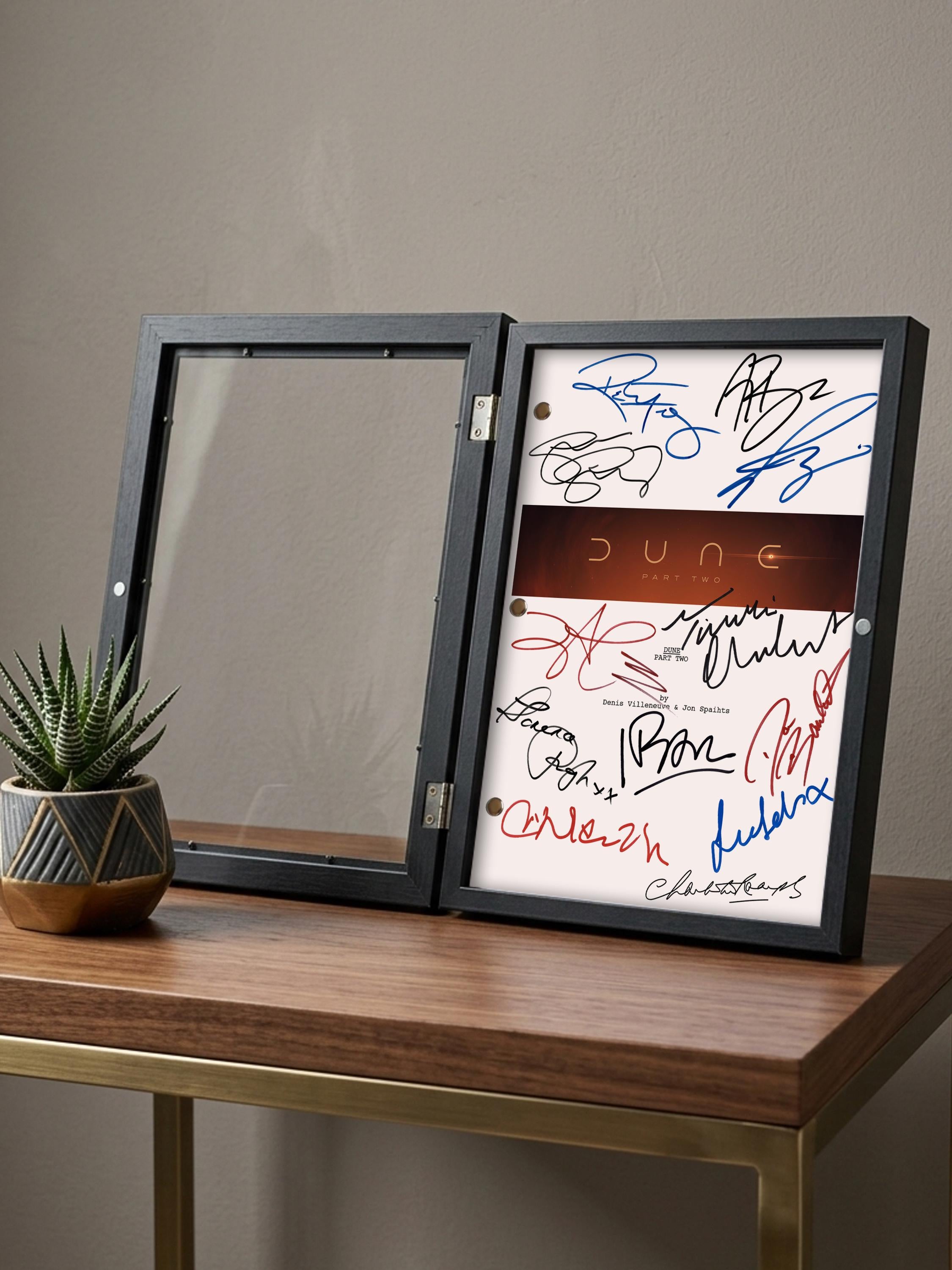 DUNE: Part Two Movie Script, Signed Framed Screenplay Reproduction