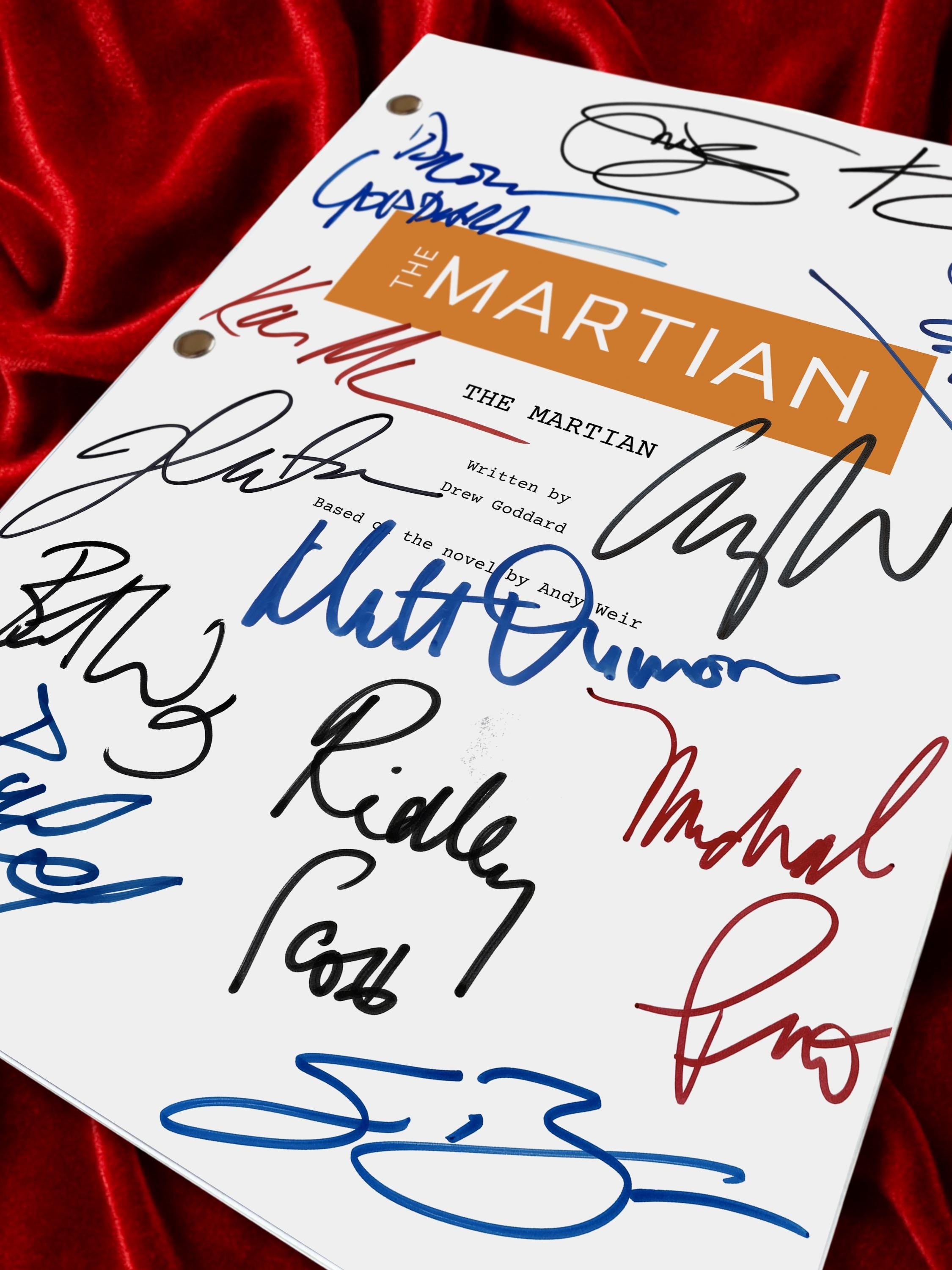 THE MARTIAN Signed Movie Script Framed Screenplay Reproduction