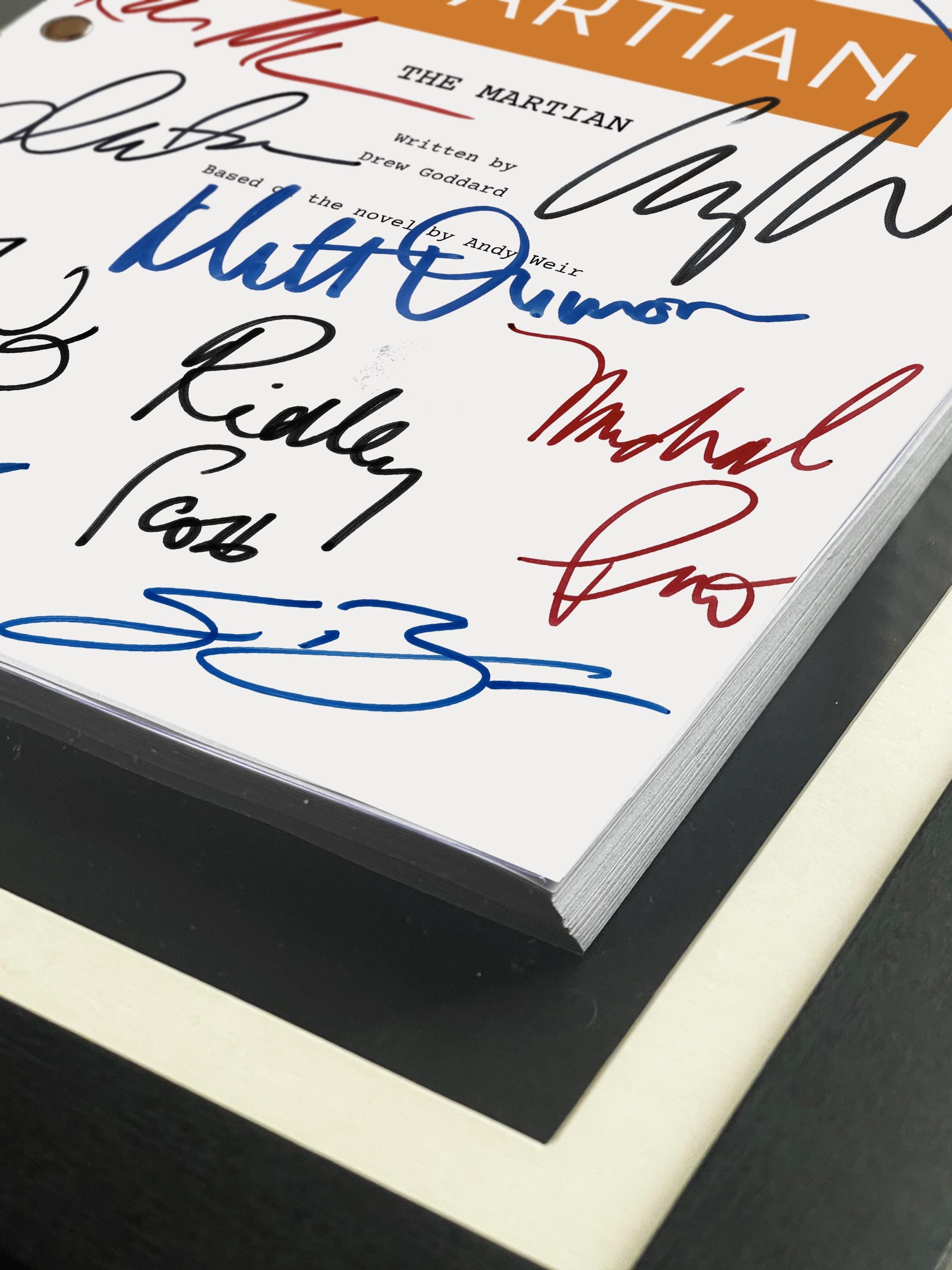 THE MARTIAN Signed Movie Script Framed Screenplay Reproduction