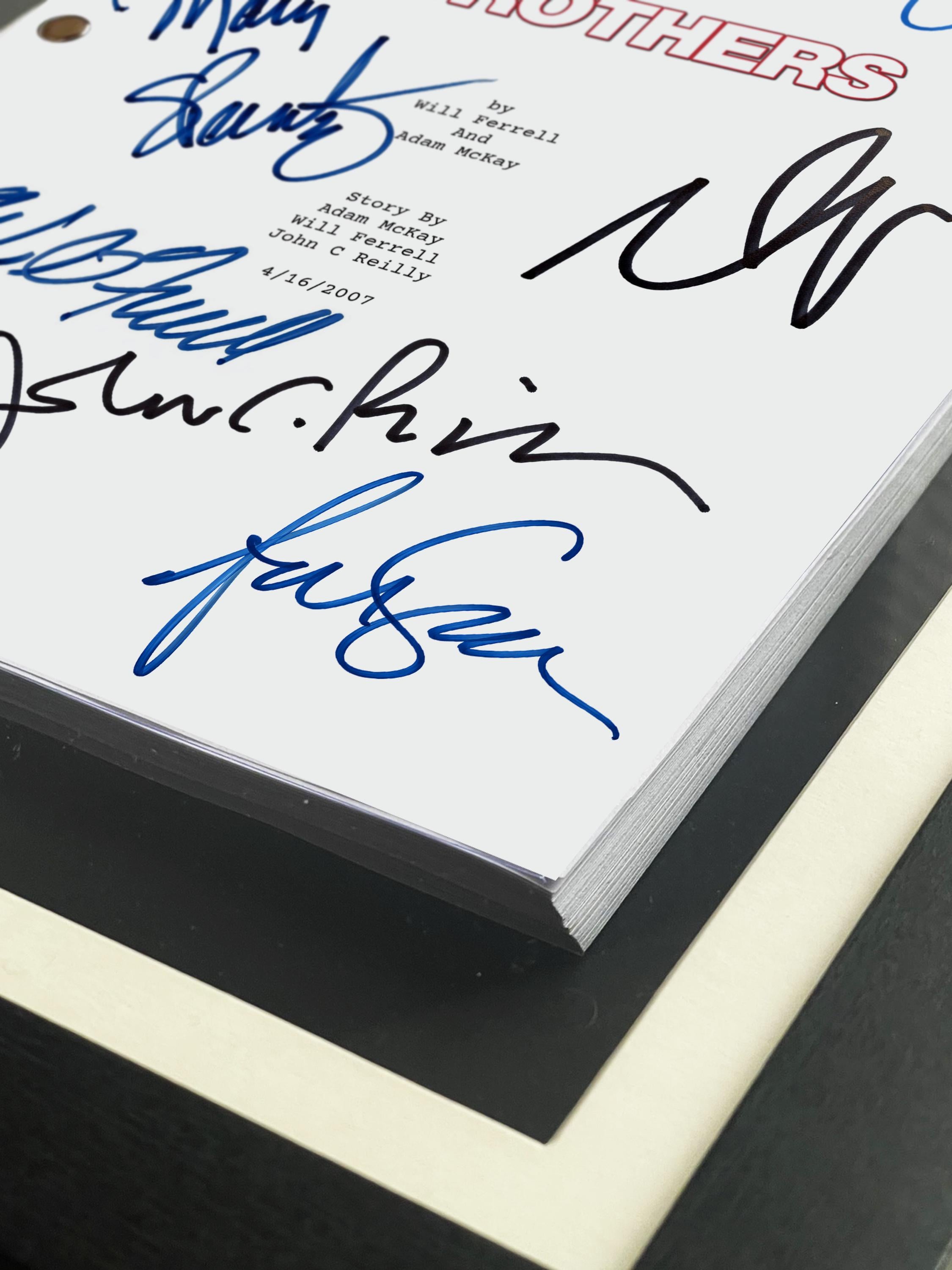 Step Brothers Signed Movie Script Framed Reproduction