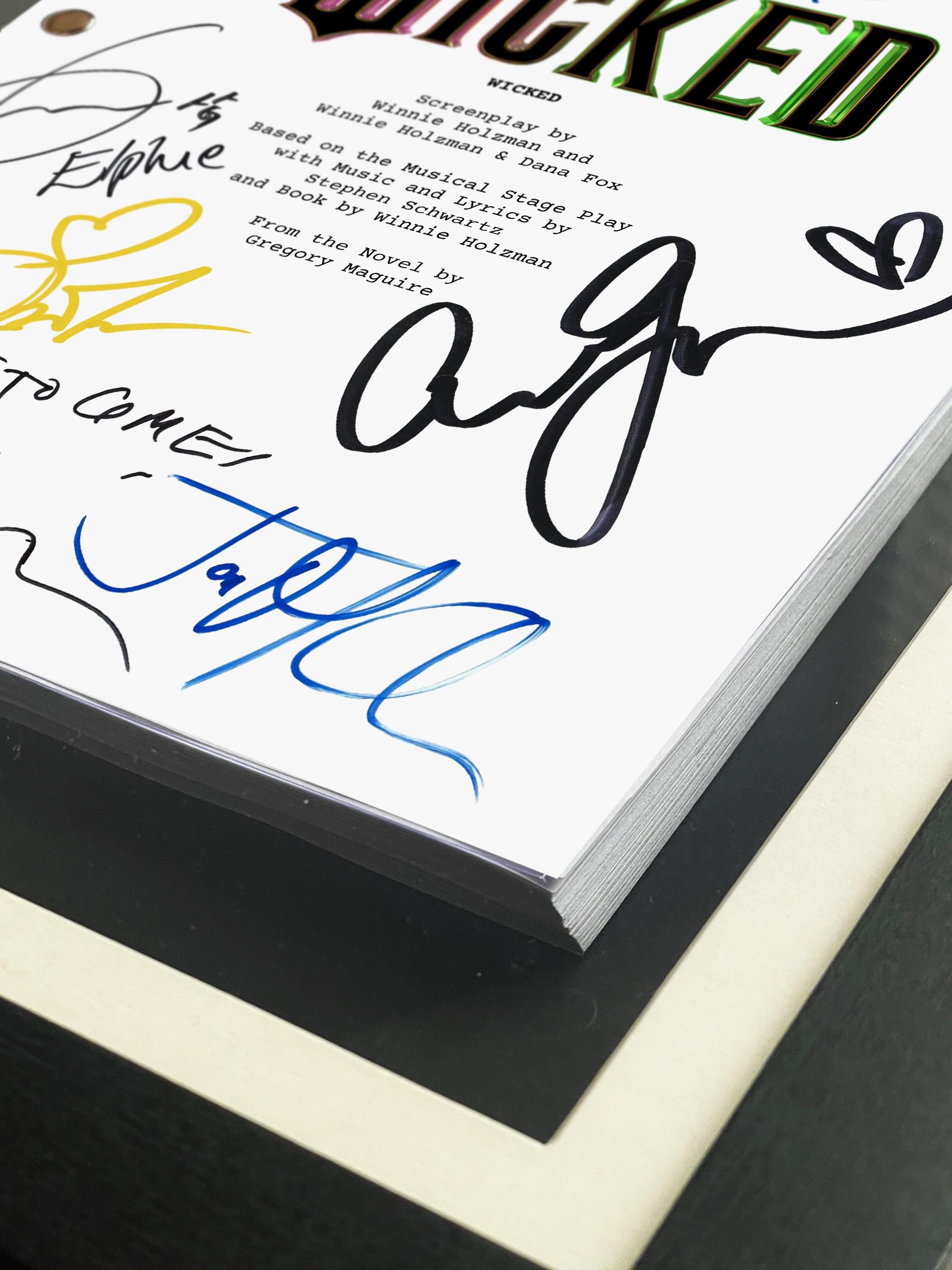 Wicked Merchandise Signed Movie Script Screenplay Reproduction