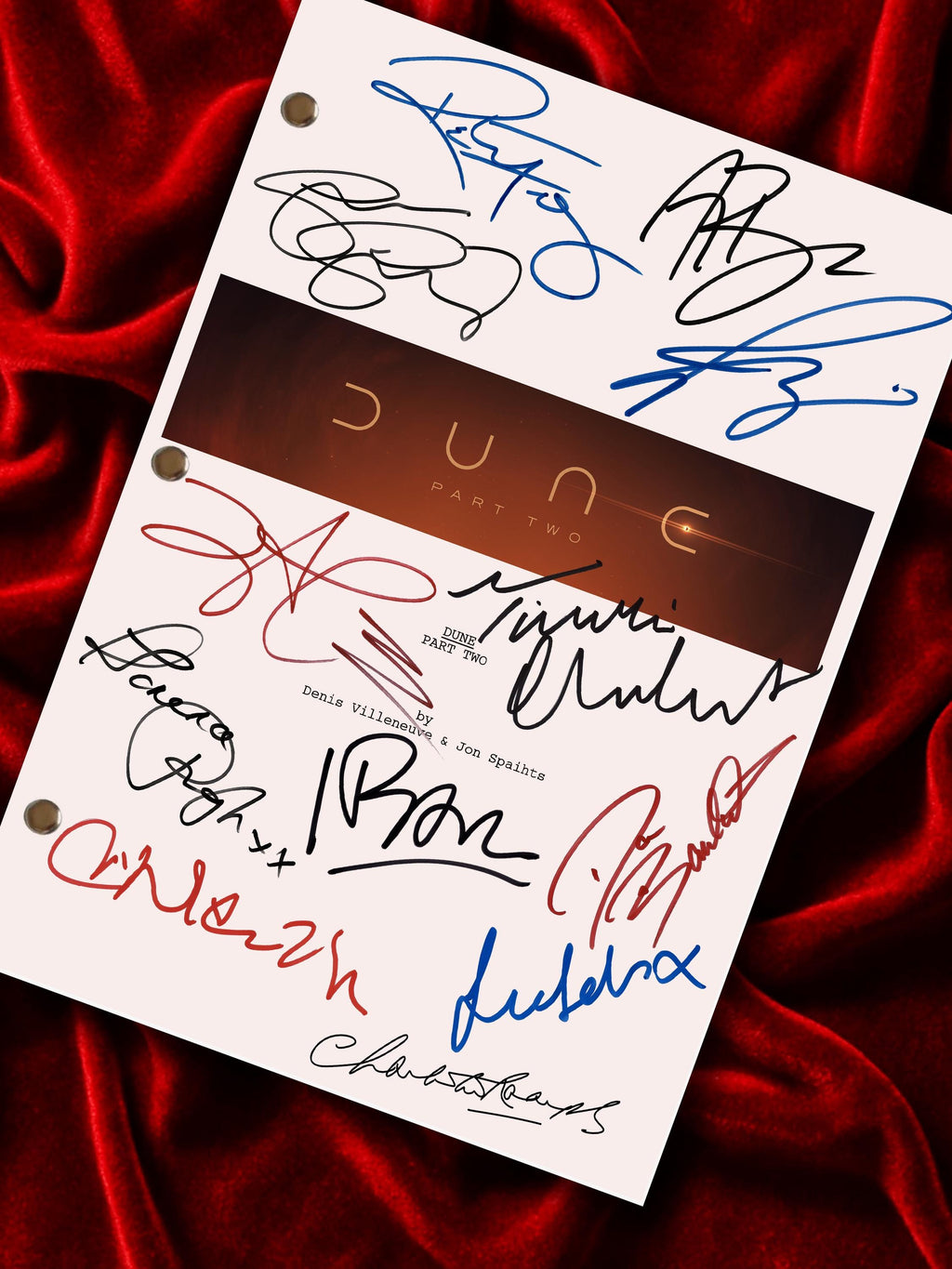 DUNE: Part Two Movie Script, Signed Screenplay Reproduction