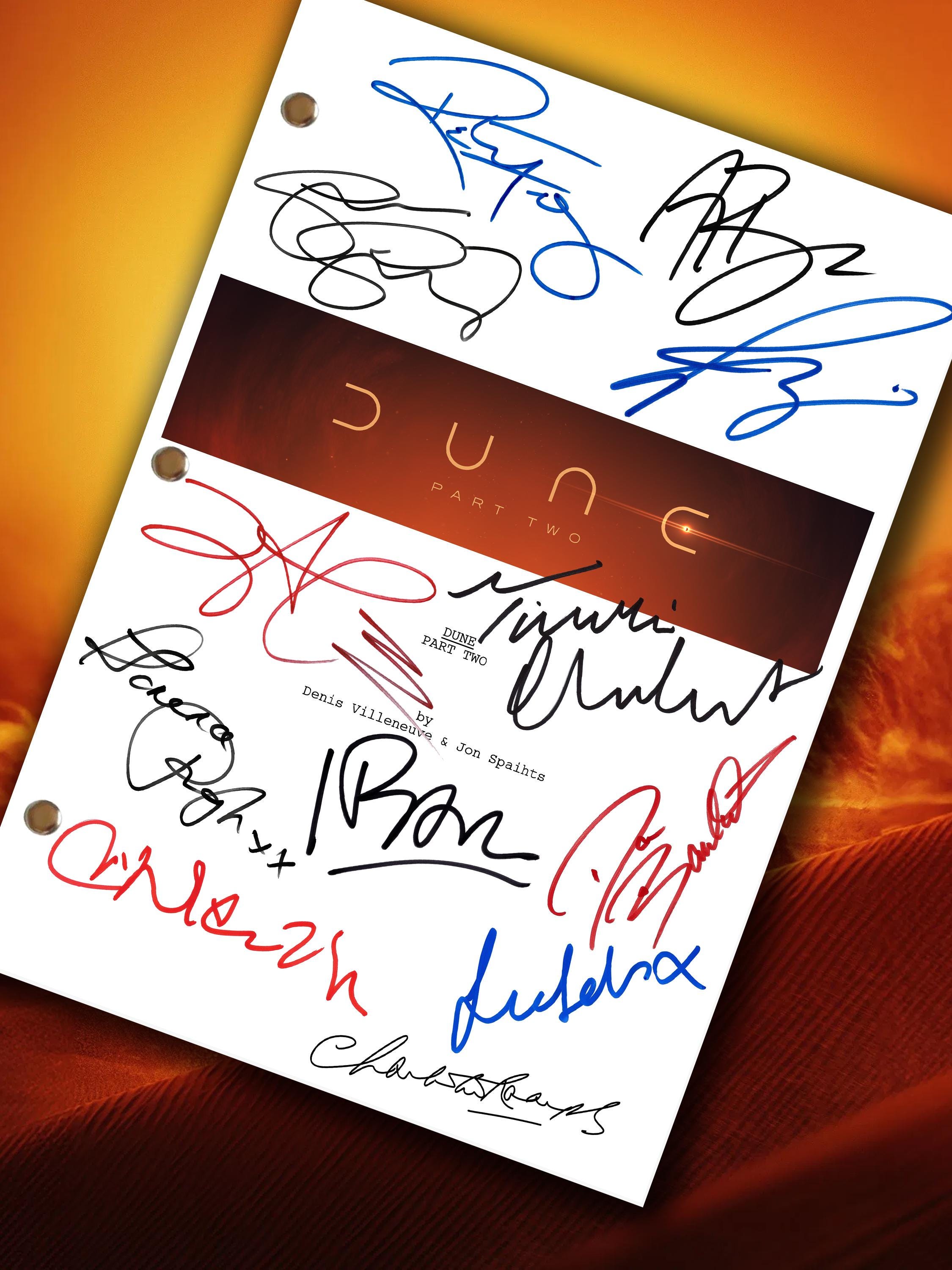 DUNE: Part Two Movie Script, Signed Screenplay Reproduction