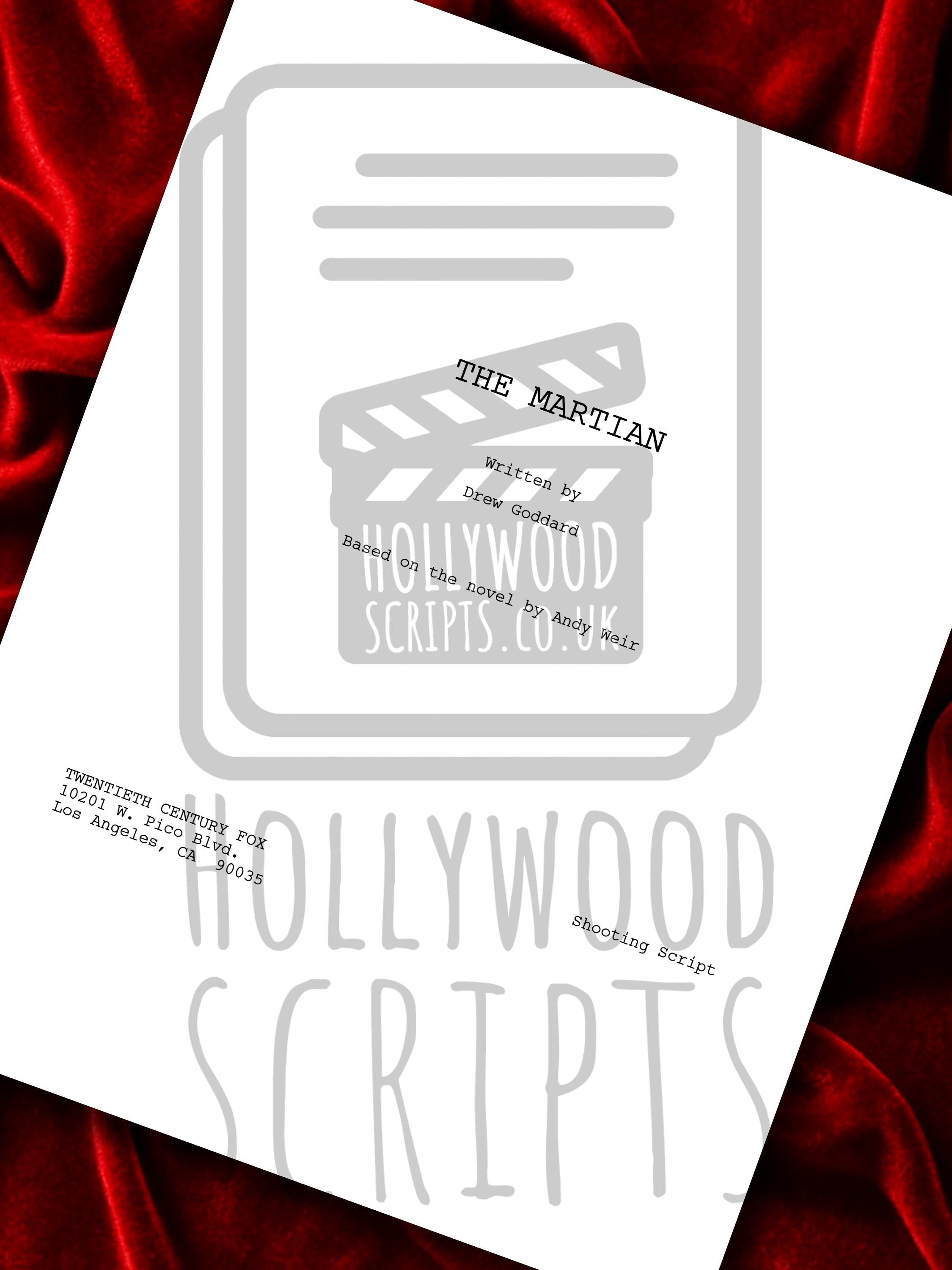 THE MARTIAN Signed Movie Script Screenplay Reproduction