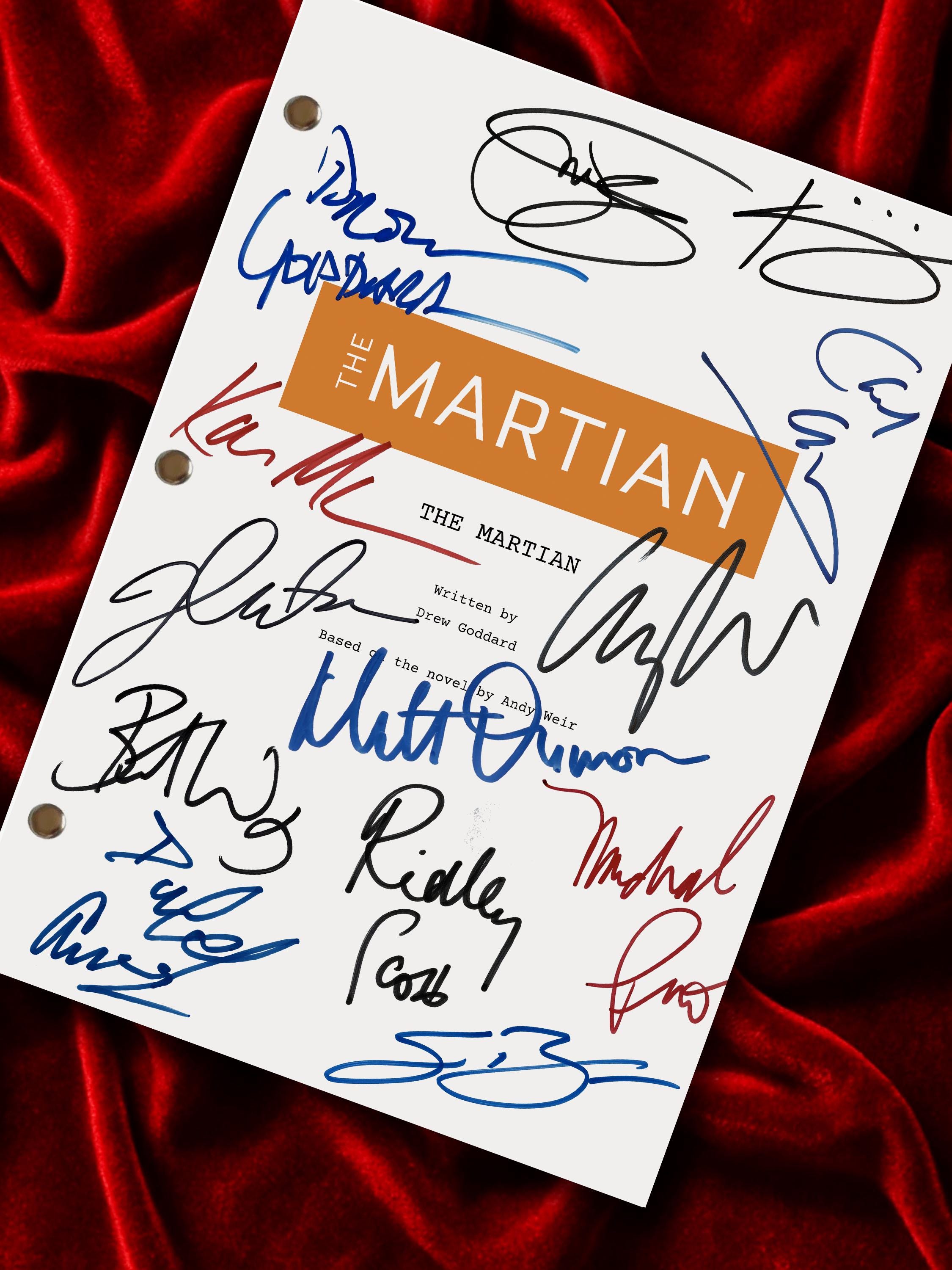 THE MARTIAN Signed Movie Script Framed Screenplay Reproduction