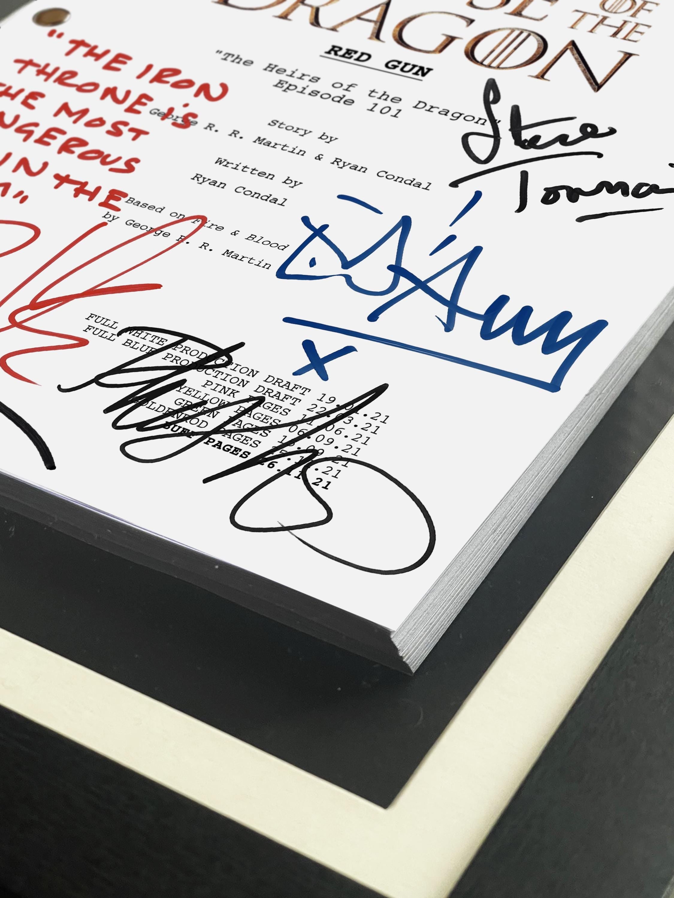 House of the Dragon Signed TV Script Reproduction Screenplay