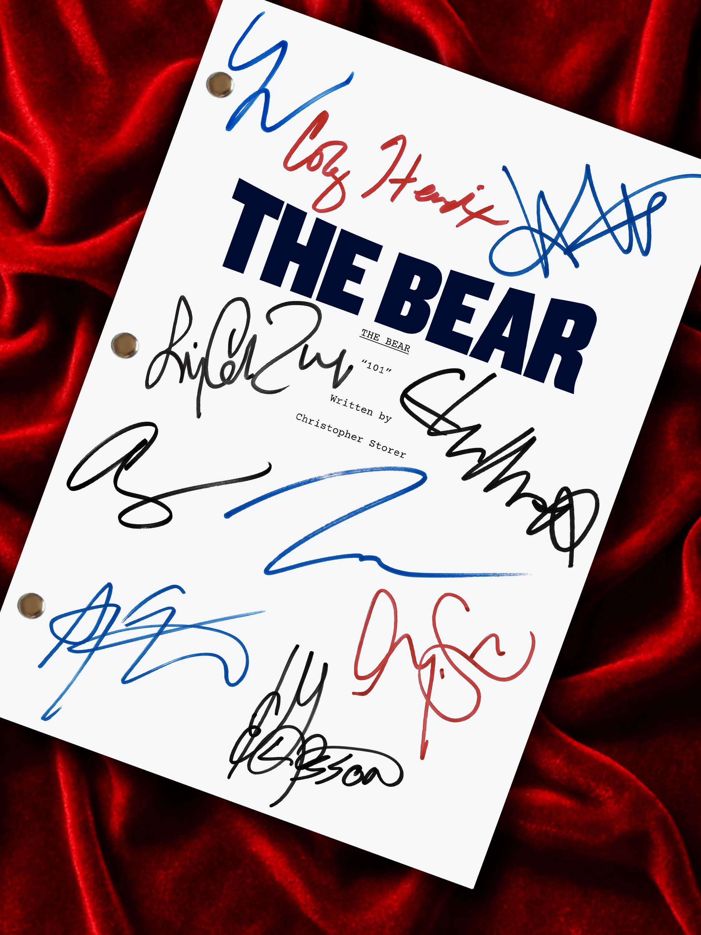 The Bear Signed TV Script Reproduction Framed Screenplay