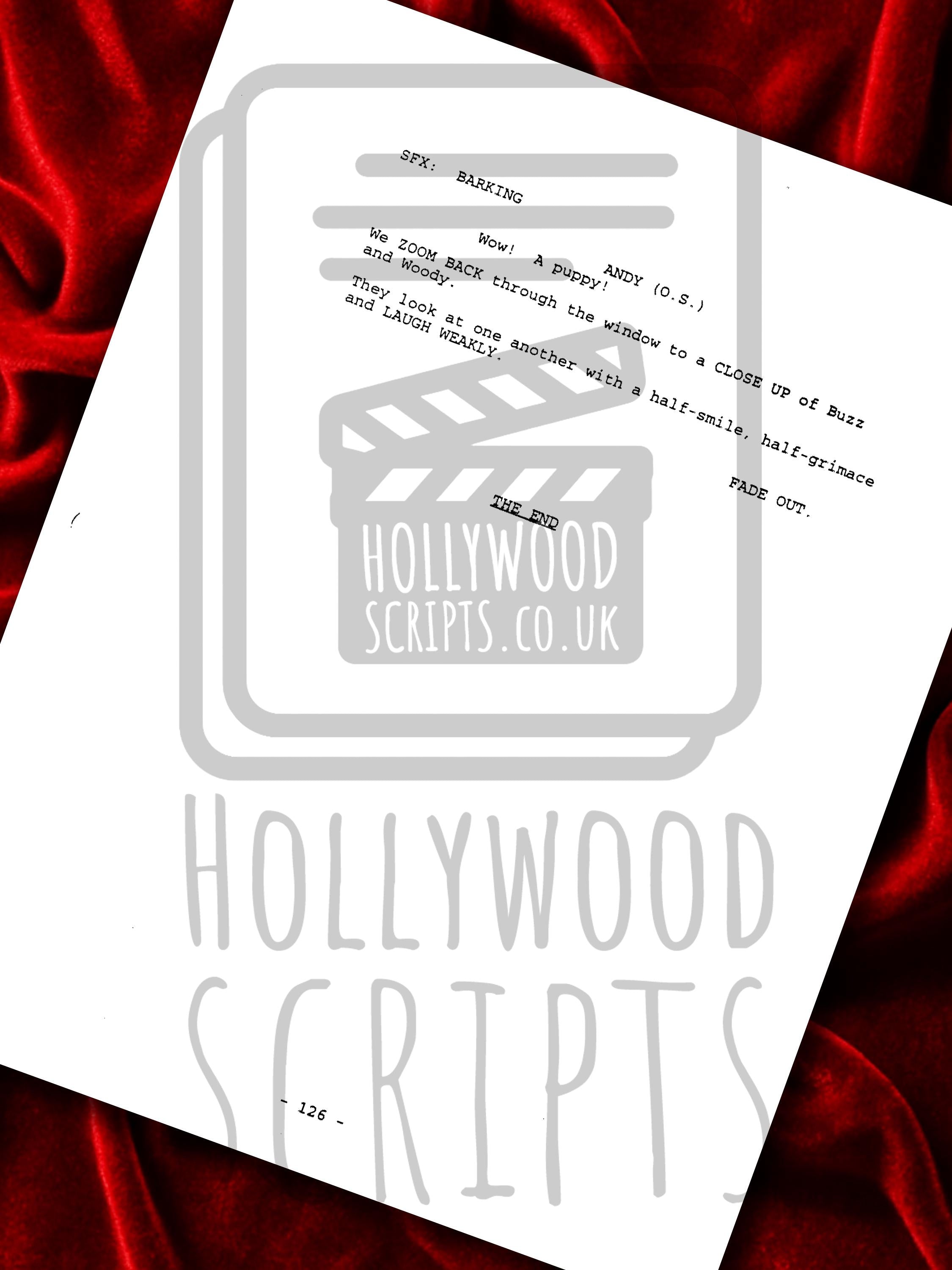 Toy Story Signed Movie Script Reproduction Framed Screenplay