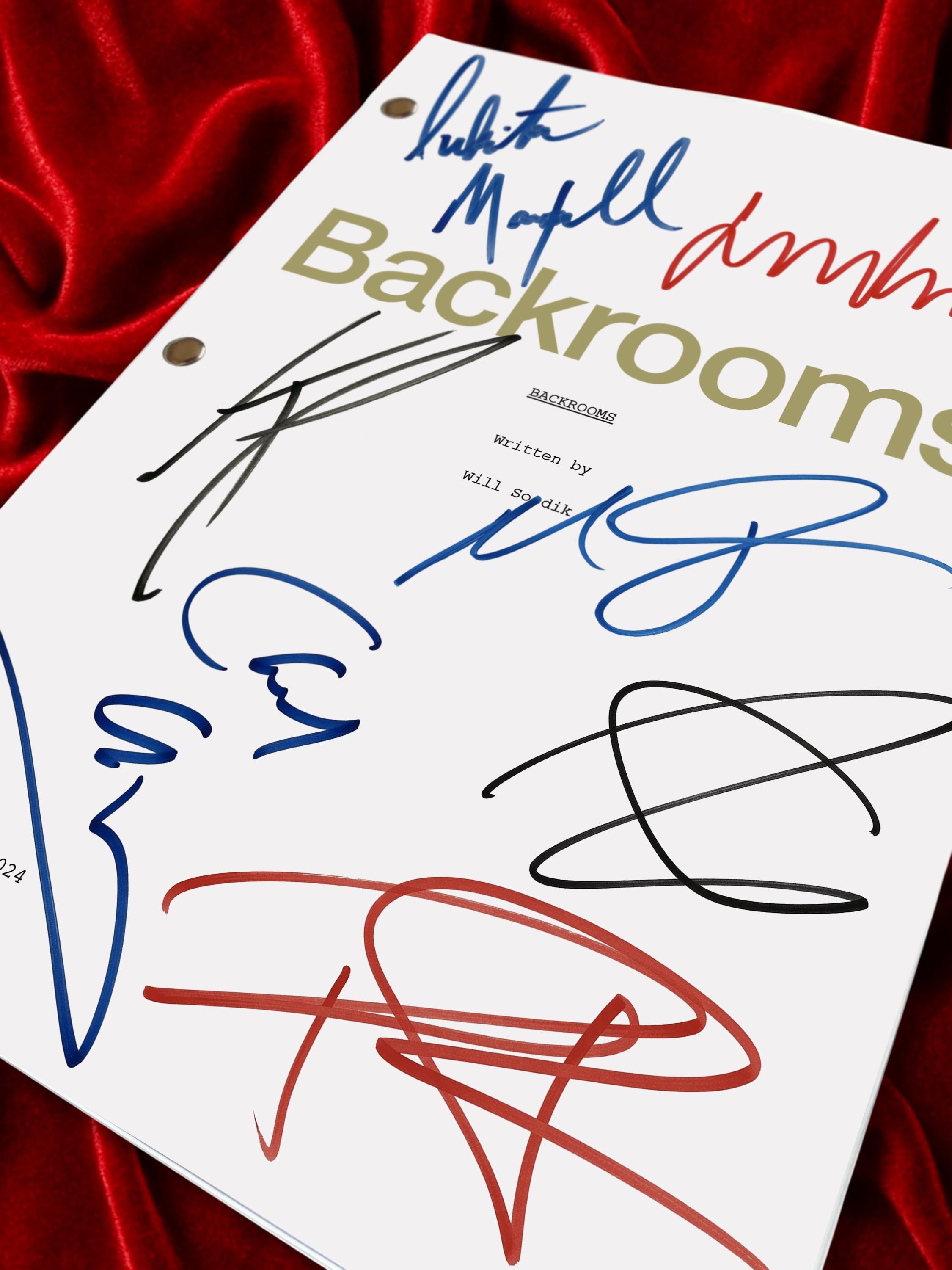 Backrooms Signed Movie Script Reproduction Screenplay