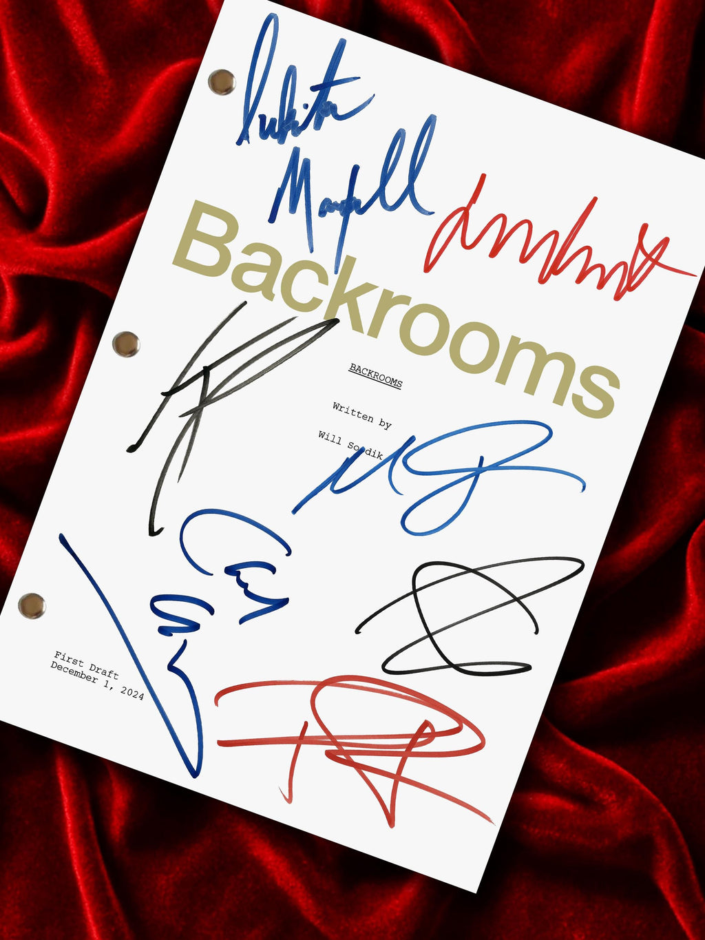 Backrooms Signed Movie Script Reproduction Screenplay