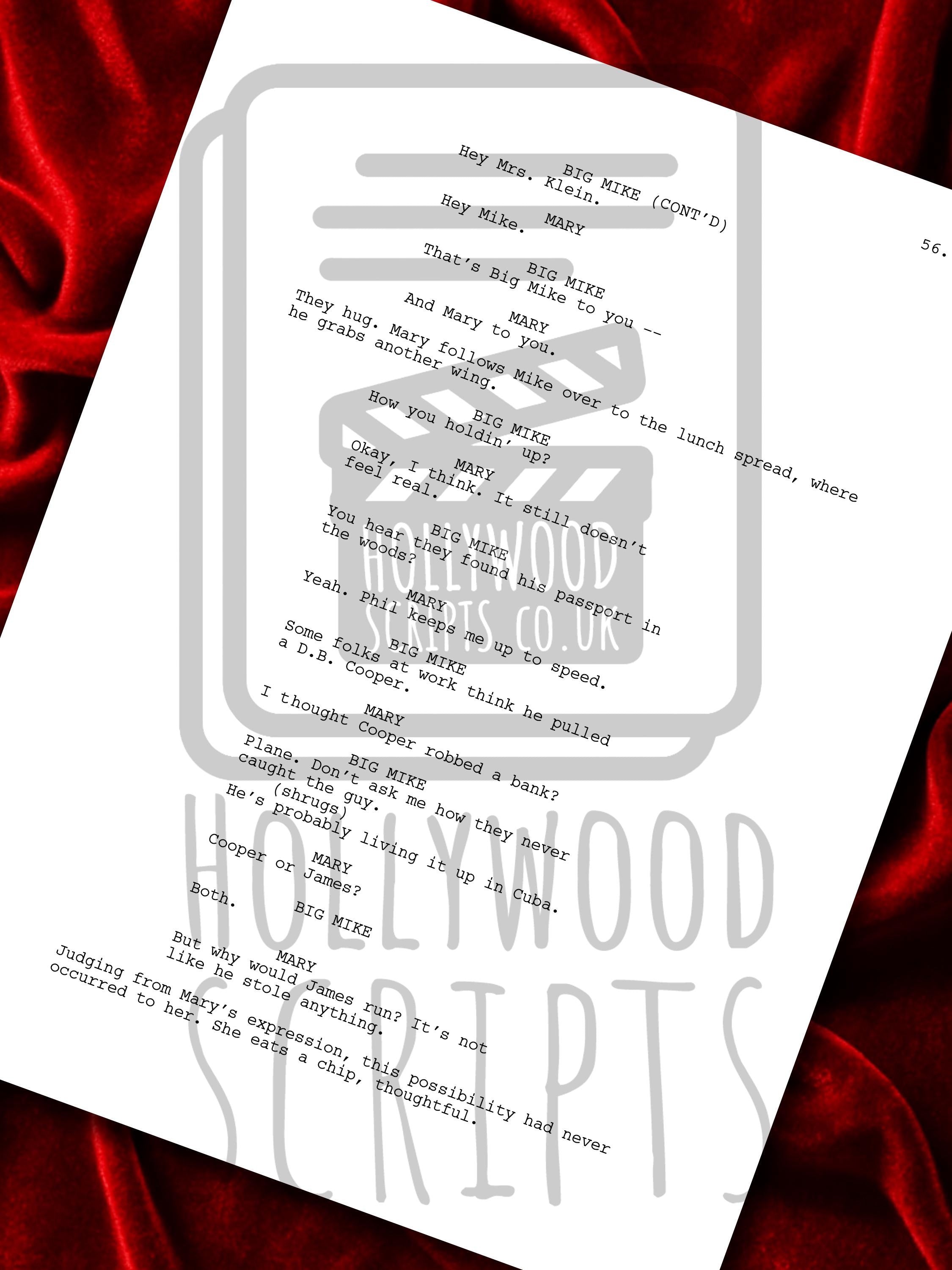 Backrooms Signed Movie Script Reproduction Screenplay